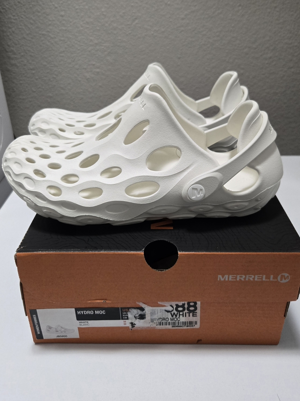 Merrell Hydro Moc White Slip-On Women Clog Size 7